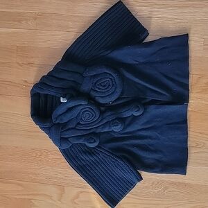 PERFECT Anthropologie Moth Black Cardigan X/SMALL